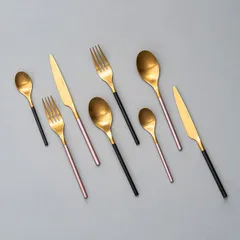 Ложка столовая «Дистрикт Блэк Голд Мэтт» матовый сталь нерж. ,L=196,B=40мм золотой,черный, изображение 3