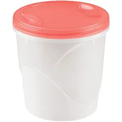 Food container with screw cap  polyprop.  3.2 l  D=17.5, H=18 cm  transparent, red