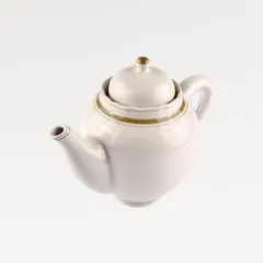 Чайник заварочный «Нерль Крыжовник» керамика 1л белый,олив., изображение 3