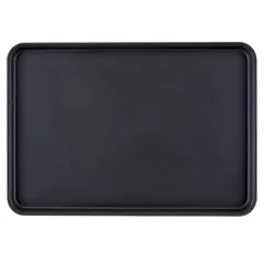 Поднос прорезиненный прямоугольный стеклопласт. ,L=65,B=45см черный, изображение 2