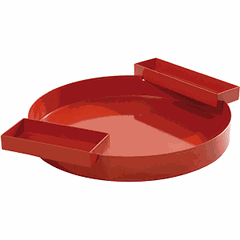 Dish aluminum D=40cm red