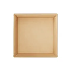 Контейнер бумажный OneClick картон 1,25л ,H=65,L=165,B=165мм св.корич., изображение 2