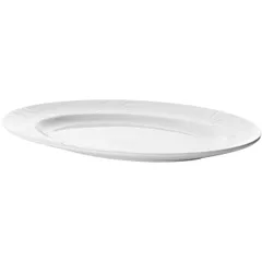 Блюдо «Оптик» овальное фарфор ,H=27,L=330,B=260мм белый