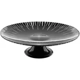 Подставка для торта «Домино Блэк» d=32см стекло ,H=12см черный