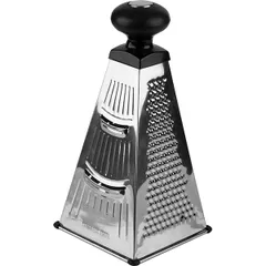 Терка 4-х сторонняя сталь нерж.,пластик ,H=25,L=12,B=12см металлич.,черный, изображение 4