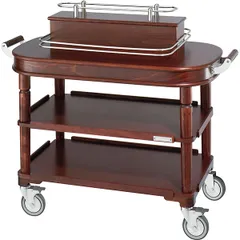 Serving trolley for drinks, 3 tiers  wood , H=104, L=122, B=58.5 cm  wenge