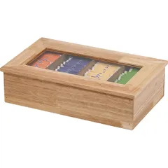 Органайзер для чайных пакетиков (на 30 шт.) дерево ,H=90,L=335,B=200мм св. дерево, изображение 4