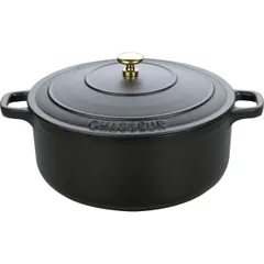 Pan with lid cast iron 2.3l D=20,H=13.5cm