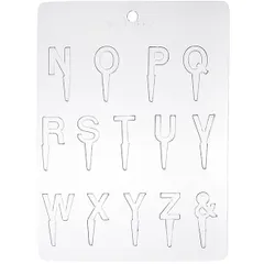 Chocolate mold “English letters 14 pcs for cake”  polyethylene , L=24, B=18.5cm