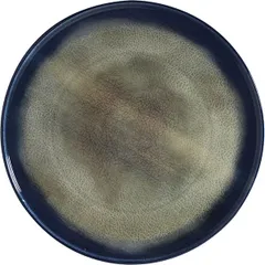 Тарелка «Нанокрем Дарк Блю» с бортом фарфор D=280,H=18мм тем.син.,зелен.