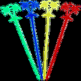 Мешалки для коктейлей «Пальма»[50шт] пластик ,L=20,5см разноцветн.