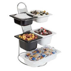 Стойка фуршетная 3 уровня для 3 гастроемкостей GN 1/3 металл, изображение 3