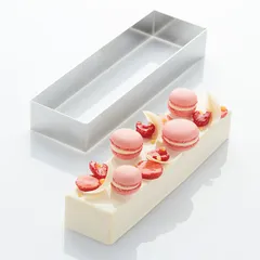 Форма-резак «Прямоугольник» сталь нерж. 0,6л ,H=40,L=252,B=62мм металлич., изображение 2