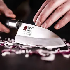 Нож кухонный «Токио» односторонняя заточка сталь нерж.,пластик ,L=285/150,B=47мм, изображение 3