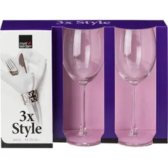 Бокал для вина «Стайл» набор[3шт] стекло 440мл D=7,H=22см прозр., изображение 2