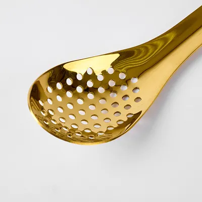 Ложка кухонная перфорированная сталь нерж. ,L=170,B=42мм металлич., изображение 3