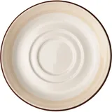Блюдце «Чино» фарфор D=145,H=17мм белый,бежев.