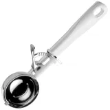 Ложка для мороженого с механизмом сплав цинк.,полипроп. D=60,L=225мм белый,металлич.