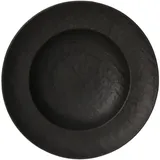 Тарелка для пасты «Вулкания» фарфор D=25см черный