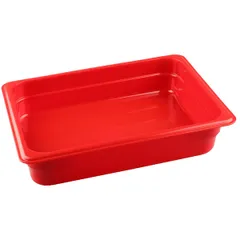 Gastronorm container (1/2) without lid polyprop. ,H=65,L=325,B=265mm red