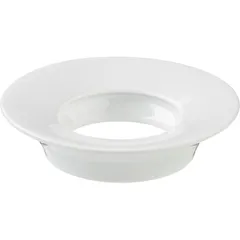 Салатник для комплимента «Крушиал Дэт» с отверстием для ложки фарфор D=11/7,H=2см белый