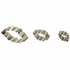 Set of pastry molds 3 pcs.  L=24,31,52mm stainless steel.