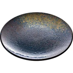 Тарелка керамика синий,горчич.