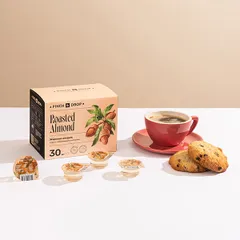 Сироп «Жареный Миндаль» ароматизированный порционный Pinch&Drop[30шт] картон 15мл ,H=12,L=15,5,B=10с, изображение 2