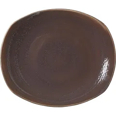 Plate “Revolution Granite” small  porcelain  D=30.5 cm  gray, brown.