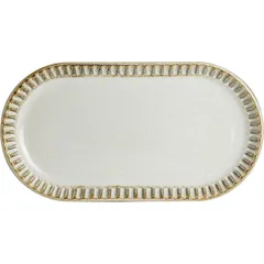 Dish "Adelaide" oval  porcelain , L=24.5, B=14.5 cm  creams.