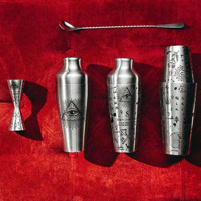 Джиггер «Афродит Алкеми» 30/45 мл с рисунком сталь нерж. D=5,H=12см серебрист., изображение 4