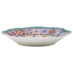 Тарелка глубокая «Анемон Эбе» кост.фарф. D=21см белый,разноцветн., изображение 2