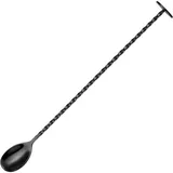Bar spoon with muddler stainless steel ,L=280,B=25mm black