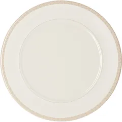 Блюдо «Антуанетт» круглое фарфор D=300,H=14мм белый,олив.