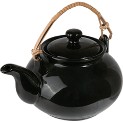 Чайник заварочный «Кунстверк» фарфор 1,1л D=98,H=103,L=200мм черный