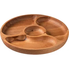 Менажница 4 секции бук D=250,H=25мм св. дерево