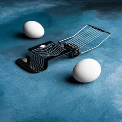 Яйцерезка сталь нерж. ,H=2,L=15,B=13см металлич., изображение 4