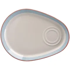 Buffet dish “Rio Blue”  porcelain , L=25.5, B=21cm  white, blue