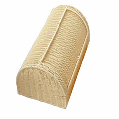 Корзина для хлеба плетеная с крышкой полиротанг ,H=22,5,L=53,B=32см бежев.