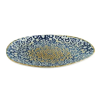 Тарелка «Альхамбра» асимметричная фарфор ,L=29см белый,синий, изображение 2