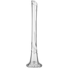 Vase for flowers, oblique cut “Flower”  chrome glass , H=40cm  clear.