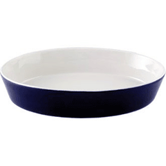 Блюдо для запекания овальное «Карнавал» фарфор 1,2л ,H=5,L=28,B=19см синий,белый