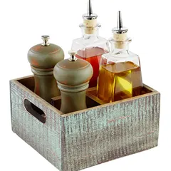 Ящик для подачи дерево ,H=10,L=17,B=17см бирюз., изображение 2