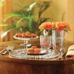 Блюдо «Мурано Ланче» набор[2шт] стекло D=32см прозр., изображение 3