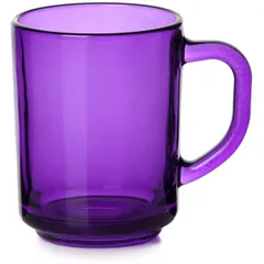 Mug “Enjoy” glass 250ml fuchsia