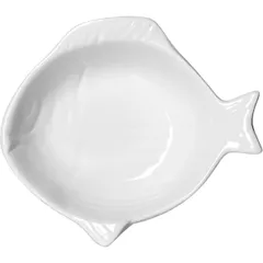 Блюдо для комплимента «Кунстверк» рыба фарфор D=95,H=24,L=97,B=70мм белый