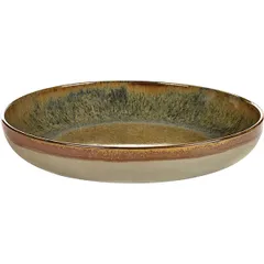 Dish “Surfis” deep  ceramics  D=320, H=55mm  olive, brown.