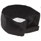 Шапочка поварская таблетка с сеткой черный