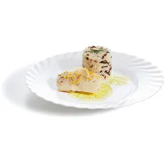 Тарелка «Трианон» мелкая стекло D=245,H=20мм белый, изображение 2