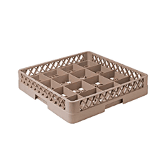 Кассета для бокалов «Проотель» 16 ячеек Dmax=113,Hmax=80мм полипроп. ,H=10,L=50,B=50см бежев.